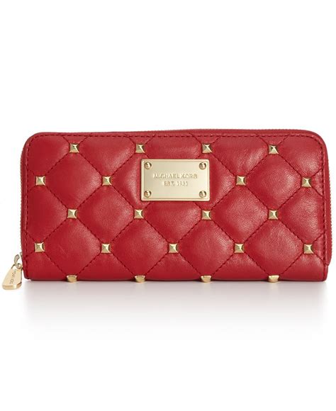 michael kors quilted studded wallet